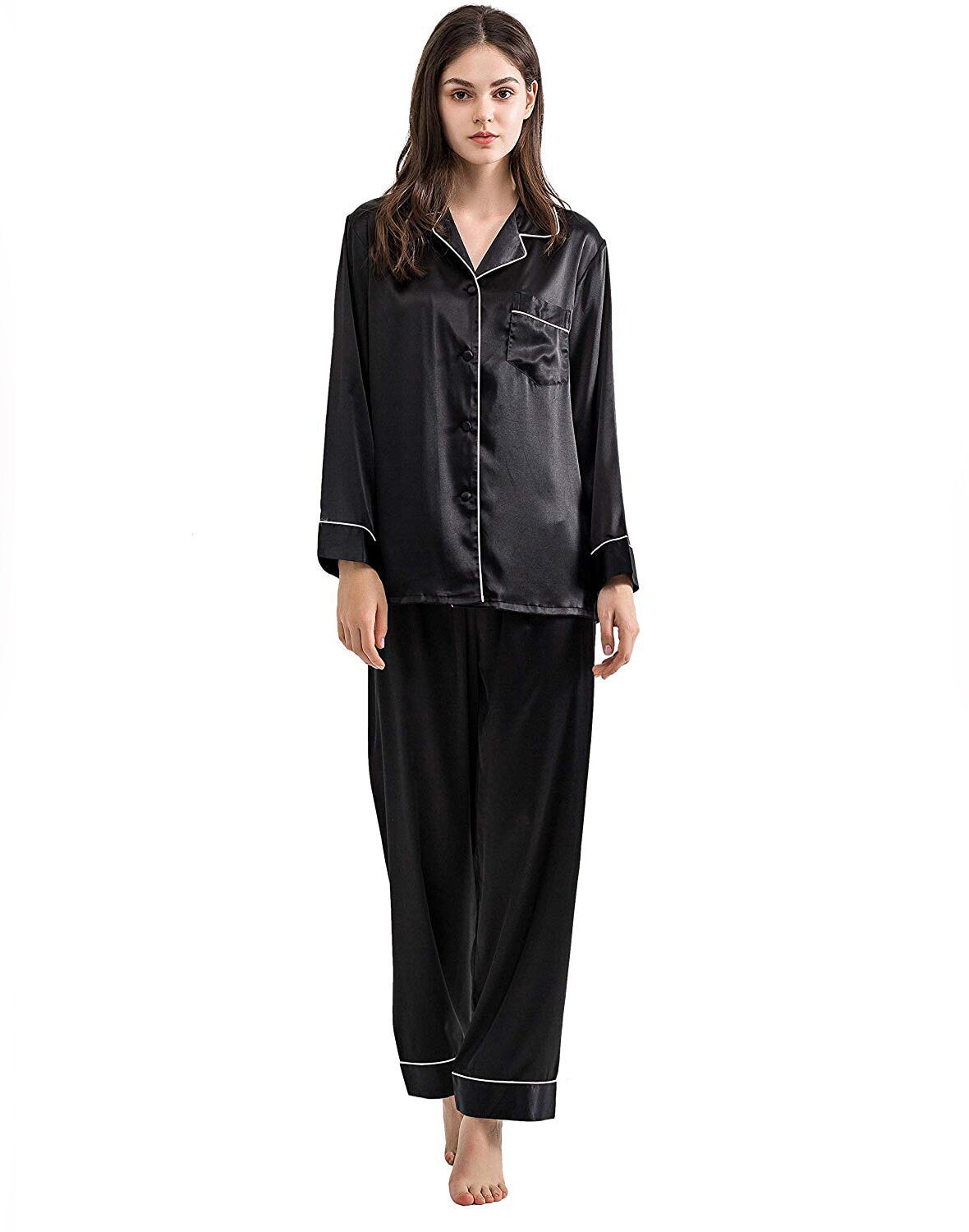 Black Silk Pajamas Buy Online - Best Silk Silk Suit – 12 AM By Khawar Latif