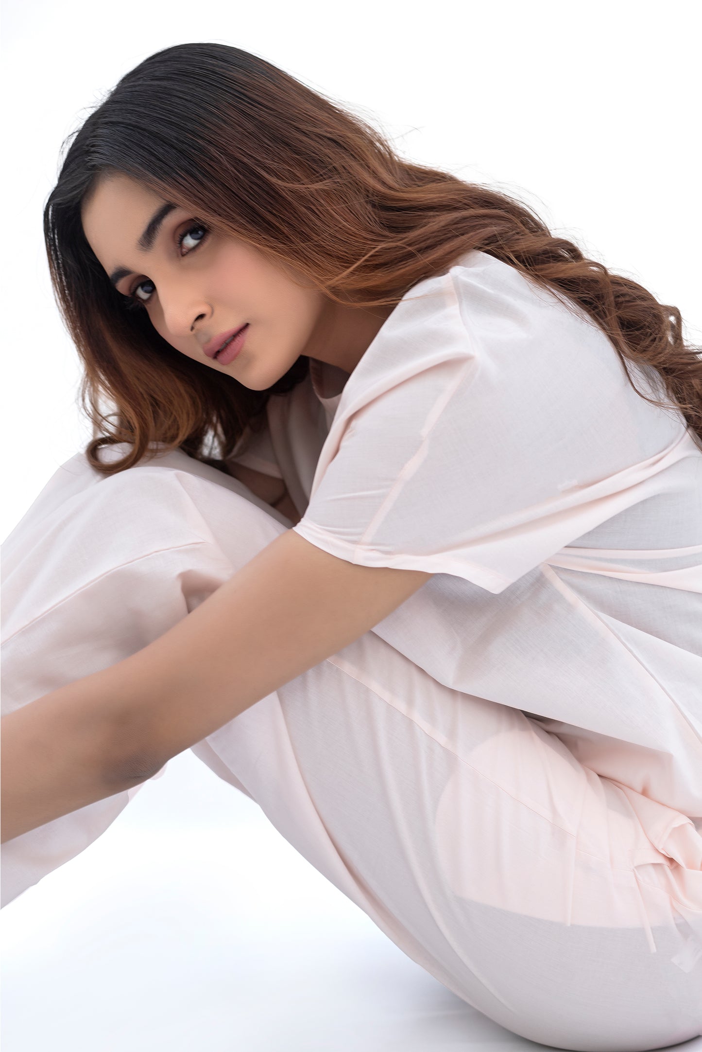 Creamy Peach  Night suit