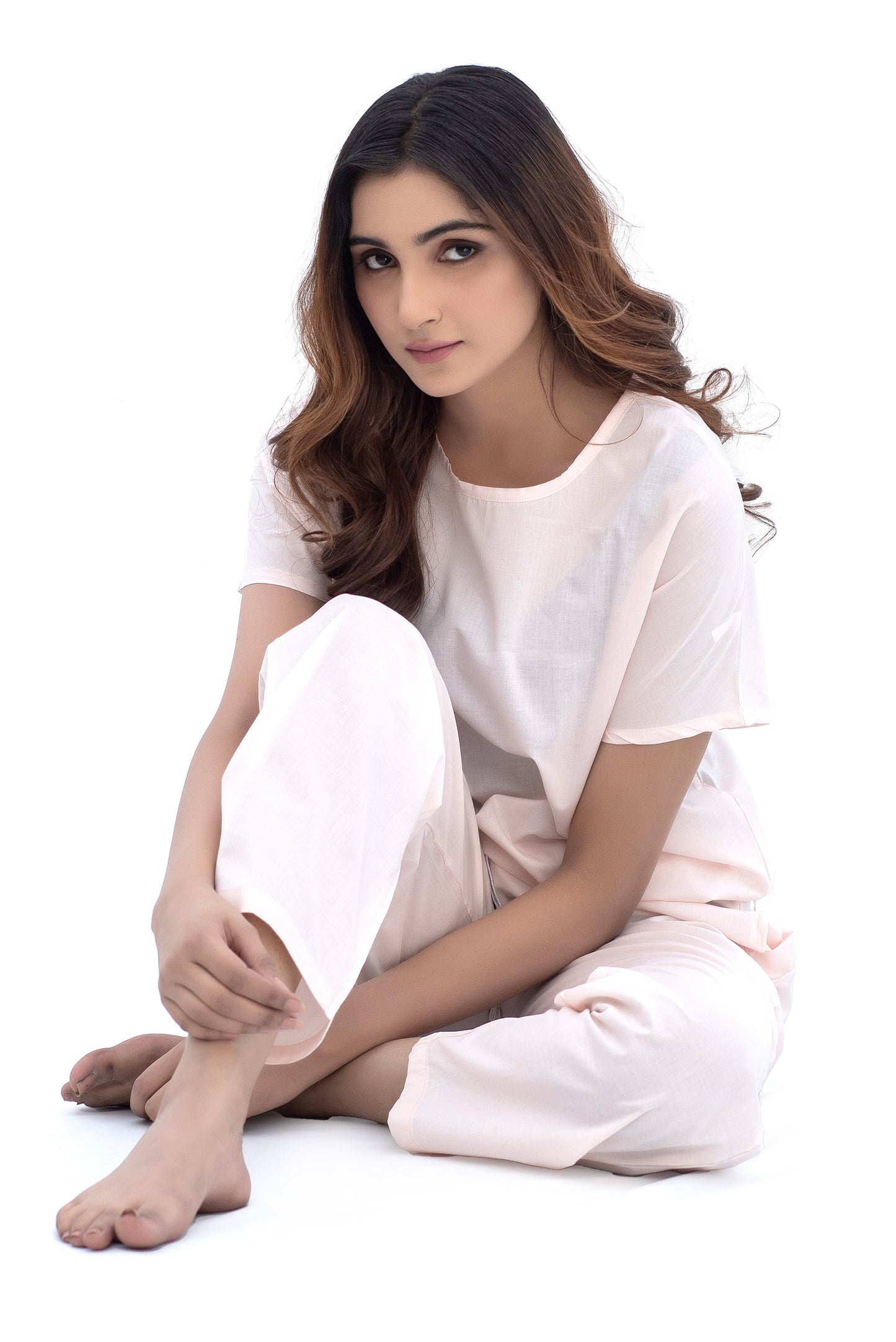 Creamy Peach  Night suit