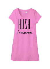 HUSH I am Sleeping - Pink Long Shirt