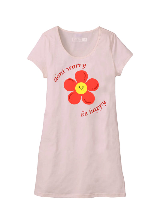 Dont Worry Be Happy Flower - Long shirt