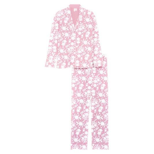 Decent Pink Floral Women Pyjamas