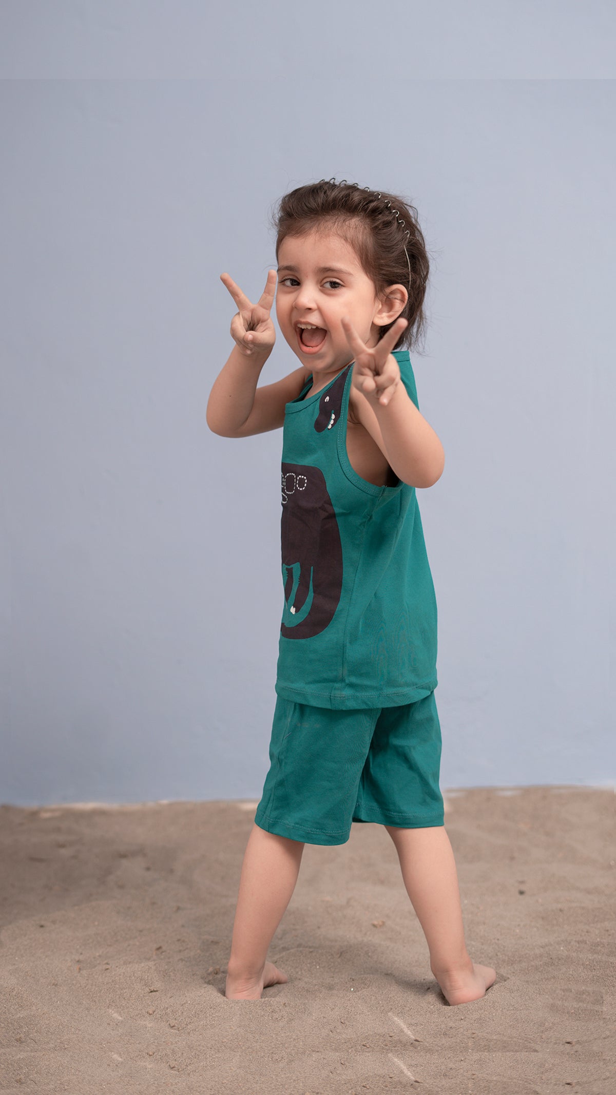 Hanging Dinosaur Kids Tank Top with Shorts