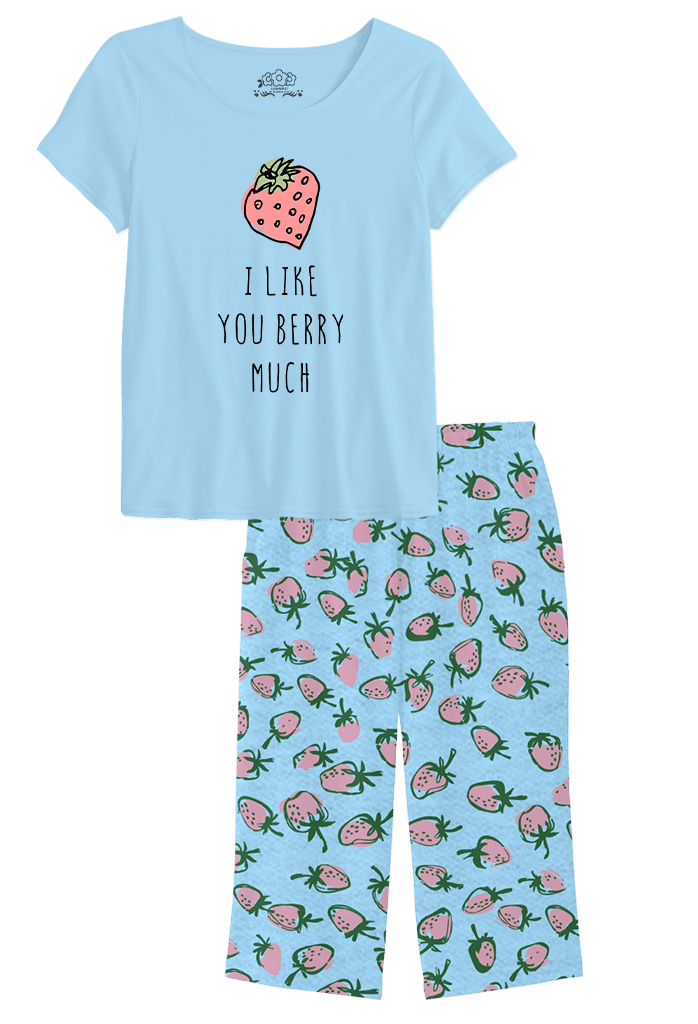 I Like You Berry much Capri Night Suit - 