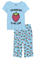 Starwberry is my jam Capri Night Suit