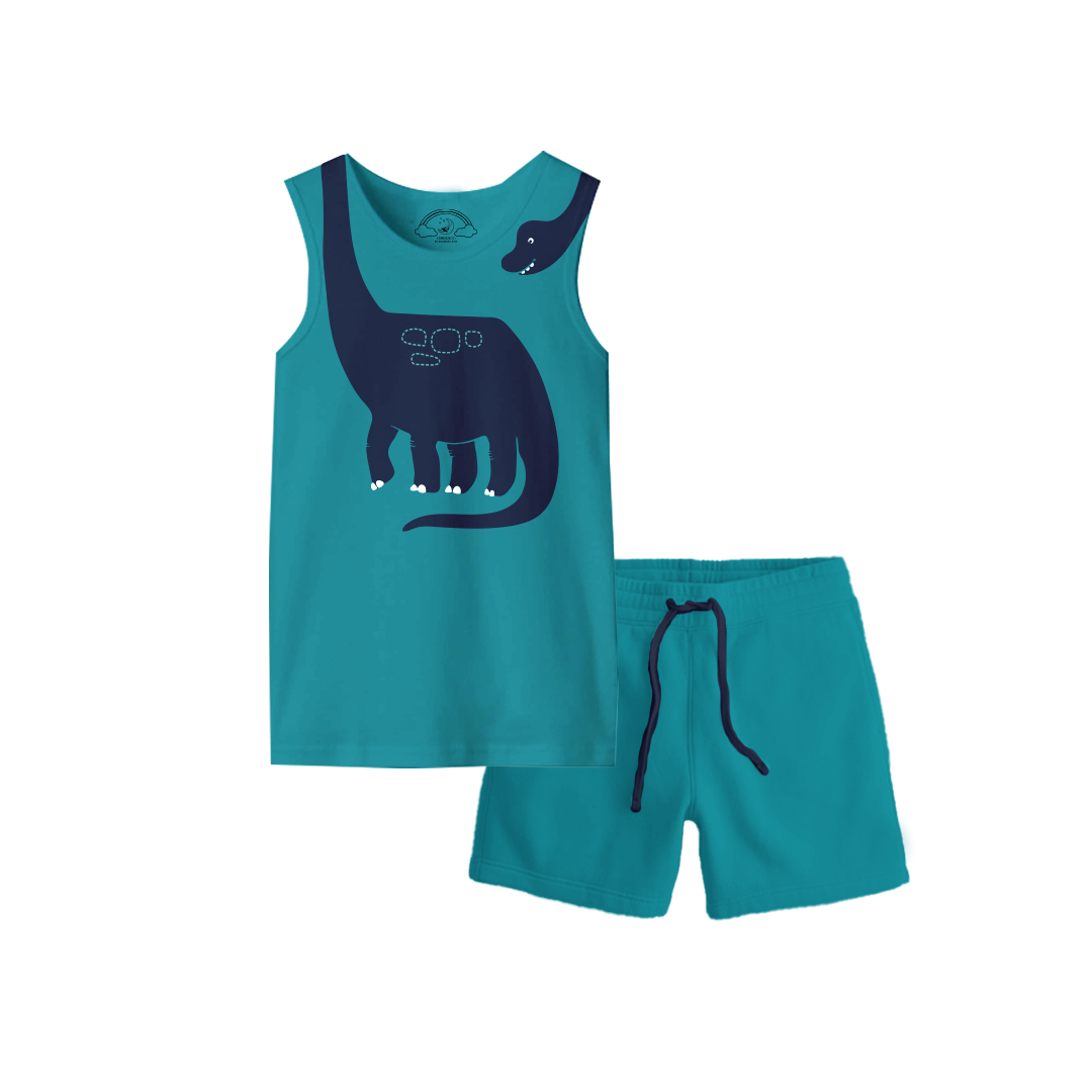 Hanging Dinosaur Kids Tank Top with Shorts